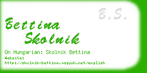 bettina skolnik business card